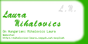 laura mihalovics business card